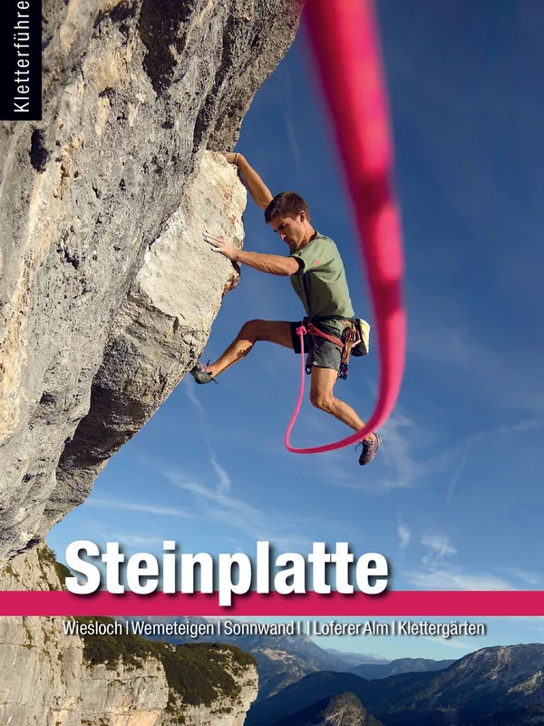 Buchdeckel für Alpinkletterführer Steinplatte