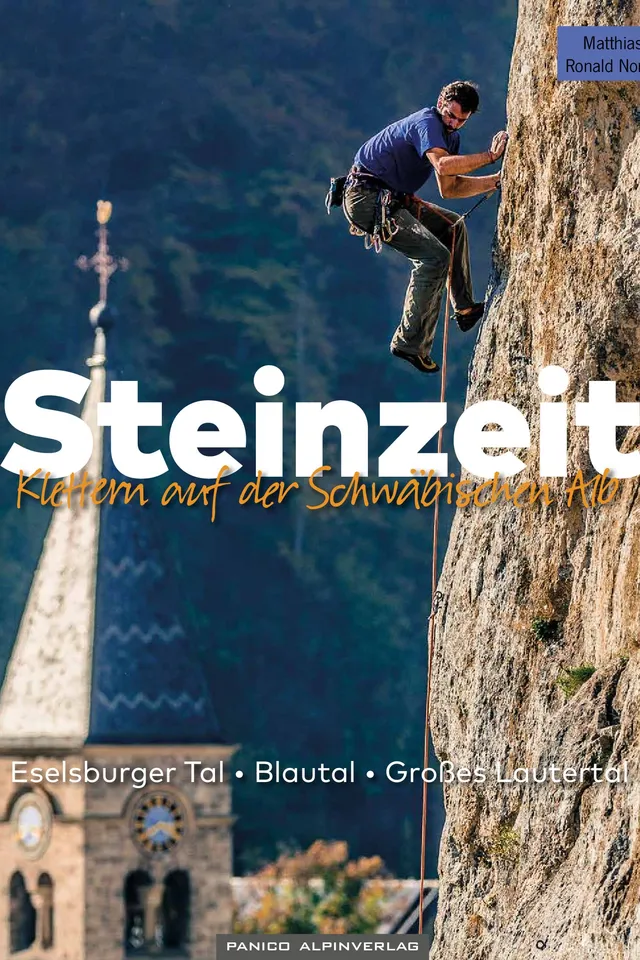 Buchdeckel für Kletterführer Steinzeit - Schwäbische Alb