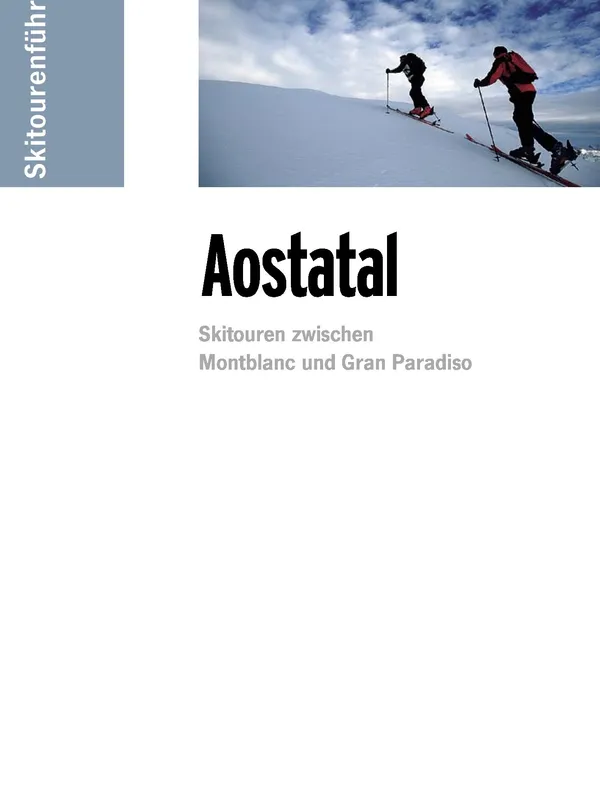 Buchdeckel für Skitourenführer Aostatal
