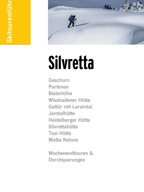 Buchdeckel für Skitourenführer Silvretta & Samnaunberge