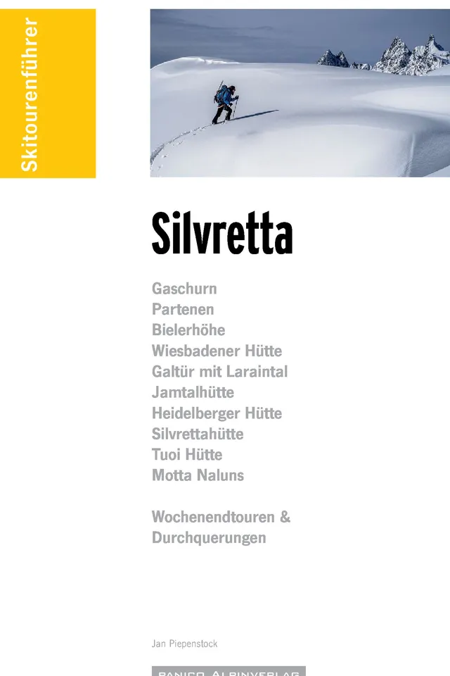 Buchdeckel für Skitourenführer Silvretta & Samnaunberge