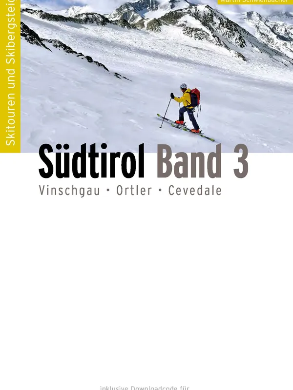 Buchdeckel für Skitourenführer - Südtirol Band 3 - Vinschgau, Ortler, Cevedale