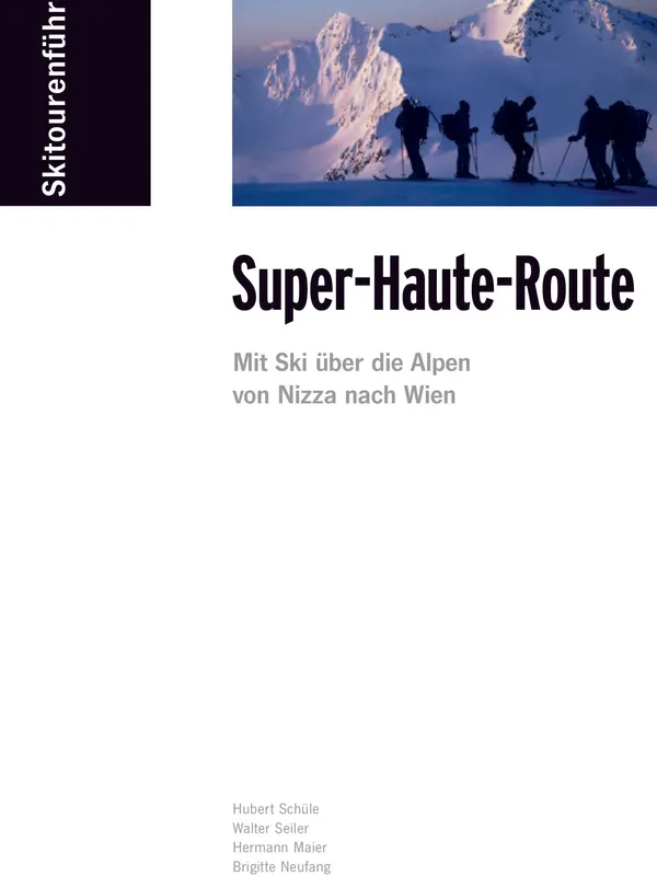 Buchdeckel für Skitourenführer Super Haute Route