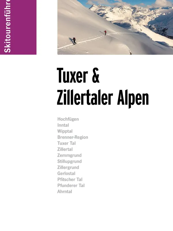 Buchdeckel für Skitourenführer Tuxer & Zillertaler Alpen